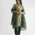 Green sequence work tissue fabric kurta with pant and dupatta