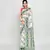 Women's off white green cotton silk jamdani saree