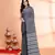 grey hand work cotton saree with blouse piece