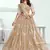 beige thread work net lehenga set choli with dupatta with dupatta