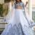white thread work satin lehenga set choli with dupatta