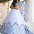 white thread work satin lehenga set choli with dupatta