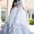 white thread work satin lehenga set choli with dupatta
