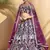 wine sequins net lehenga set choli with dupatta