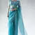 ready to wear sky blue organza silk saree with unstitch blouse