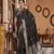 Black soft silk blend butti banarasi silk blend zari jacquard work designer saree