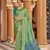 Green soft silk blend butti banarasi silk blend zari jacquard work designer saree