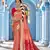 Peach soft silk blend butti banarasi silk blend zari jacquard work designer saree