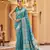 Firozi soft silk blend patola zari jacquard work designer saree