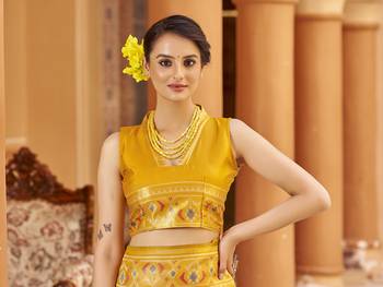 Orange soft silk blend patola zari jacquard work designer saree 5