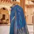 Royal blue soft silk blend kanjivaram zari jacquard work designer saree