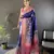 royal blue soft silk blend meenakari peacock zari weaving work paithani saree