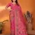 pink soft silk blend meenakari weaving work pashmina saree