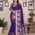 royal blue soft silk blend solid self jacquard weaving banarasi saree