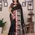 black soft silk blend solid self jacquard weaving banarasi saree
