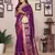 purple soft silk blend blend self jacquard weaving banarasi saree