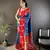 royal blue soft silk blend butti zari weaving banarasi saree