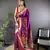 magenta soft silk blend motifs mina zari weaving paithani saree