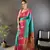teal soft silk blend butti zari weaving banarasi saree