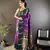 purple soft silk blend butti zari weaving banarasi saree