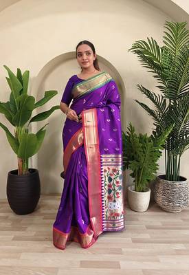 Purple Paithani Weaving Saree 2