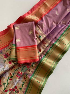 Dust Pink Paithani Weaving Saree 1