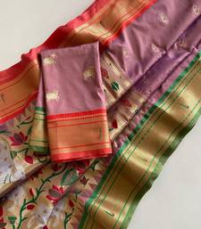 Dust Pink Paithani Weaving Saree