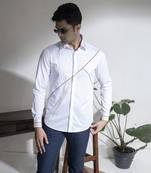 Men’s White plain cotton shirt