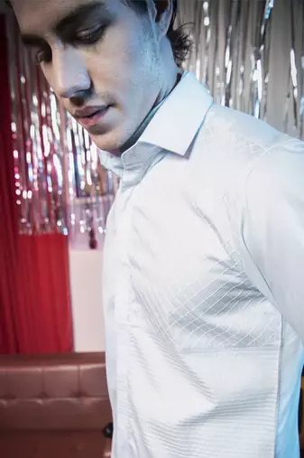Light blue plain cotton men's shirt
