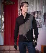 Black plain viscose men's shirt