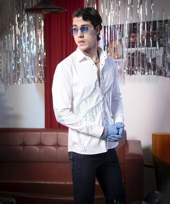 White plain cotton men's shirt contemporary style 4