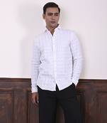 White plain viscose men's shirt