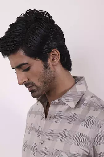 Multi-color printed cotton men's shirt