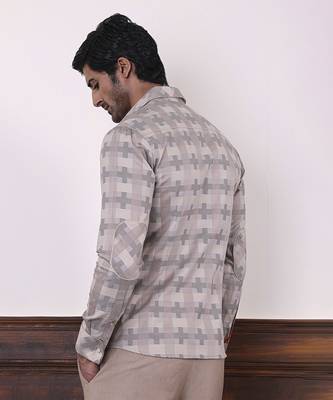 Multi-color printed cotton men's shirt 4