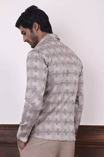 Multi-color printed cotton men's shirt