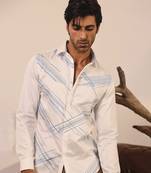Men’s white plain cotton shirt