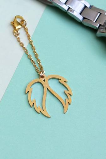 Angel wings watch charm