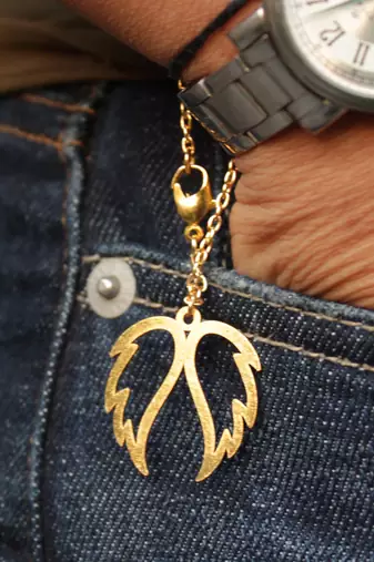 Angel wings watch charm