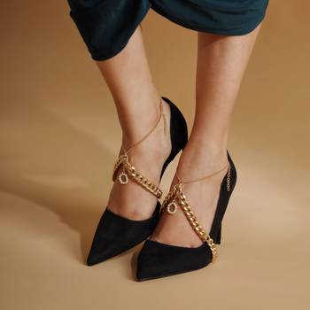 Pearl and power chain heel wrap - set of 2 4