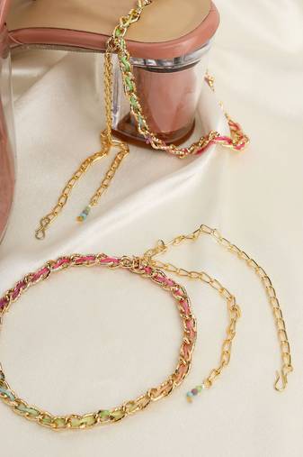 The golden rainbow heel wrap - set of 2