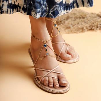 Royal shimmer gold prism heel wrap - set of 2 3