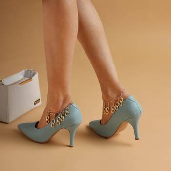 Blush and bold chain heel wrap - set of 2 2