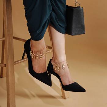Blush and bold chain heel wrap - set of 2 3