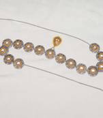 Oxidized orange tone waist belt with floral motifs waist size 28