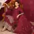 Maroon colour chinnon silk heavy embroidery work fully  salwar suit