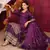 Wine colour chinnon silk heavy embroidery work fully  salwar suit