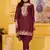Maroon Colour Chinon Silk Heavy Embroidery Work Fully Punjabi Salwar Suit
