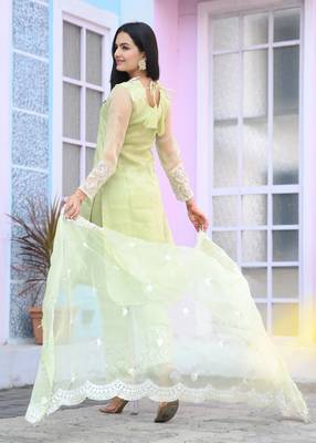 Pista organza silk heavy embroidery work fully salwar suit 3