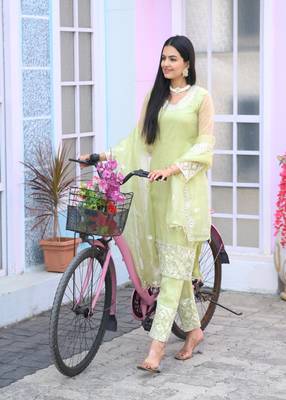 Pista organza silk heavy embroidery work fully salwar suit 4