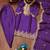Purple chinnon silk heavy embroidery work fully salwar suit